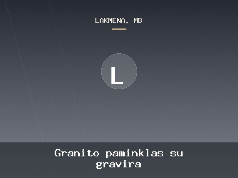 Granito paminklas su gravira